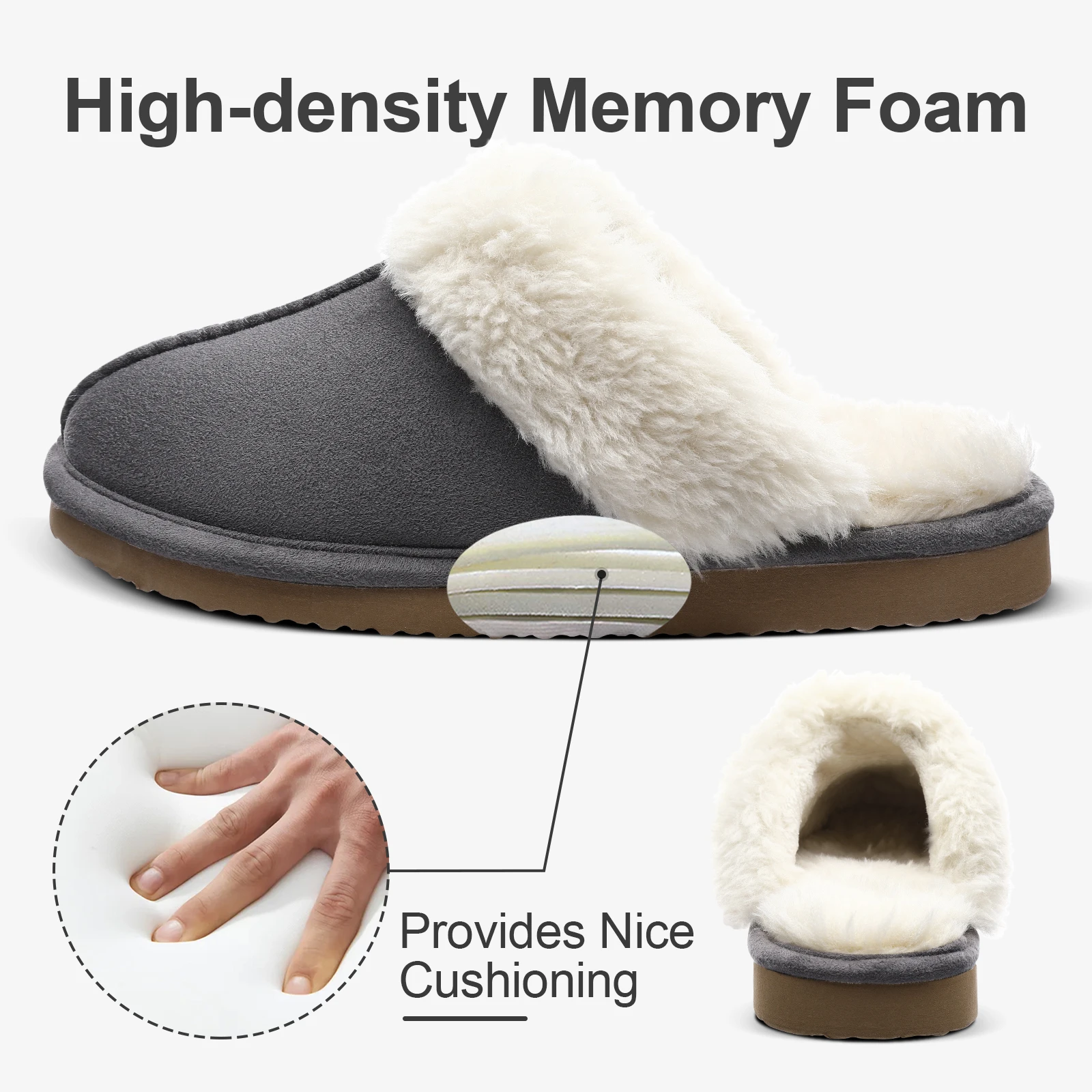 Fluffy Memory Foam Fur Slippers for Women - true deals club