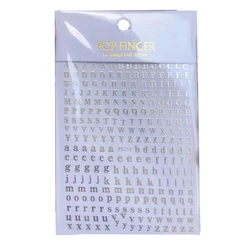 Sparkling Metallic Alphabet Stickers - Self - Adhesive 26 - Piece Set (Silver)