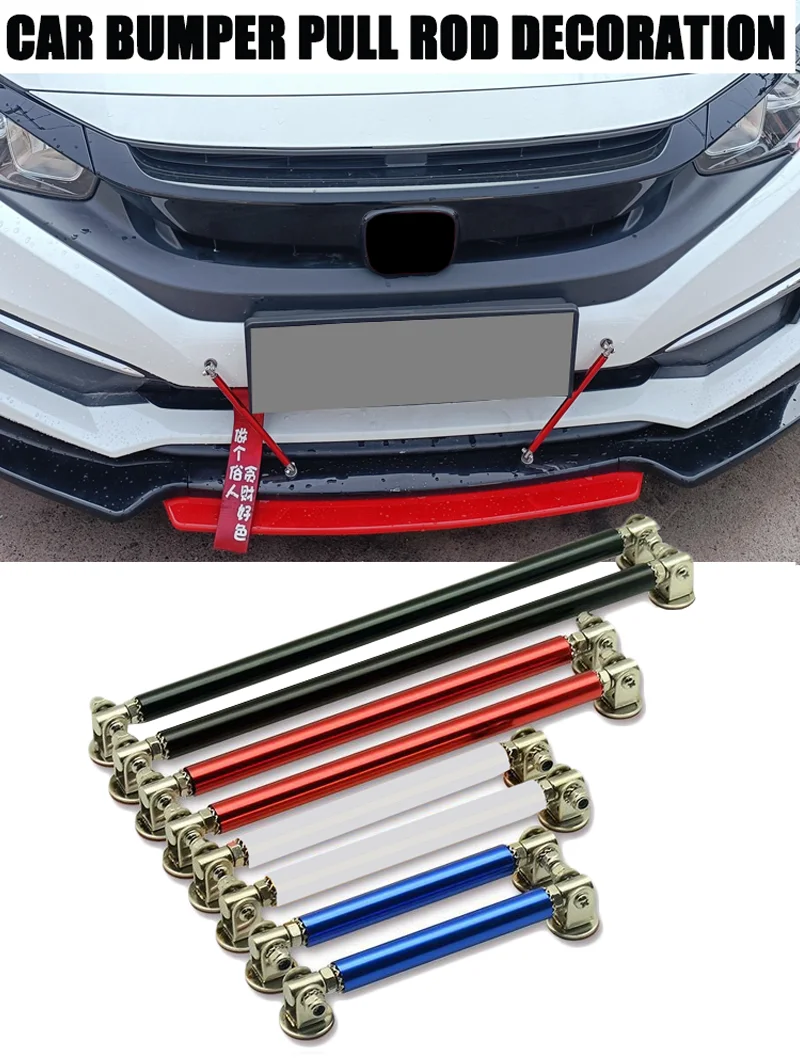 Universal Auto Splitter Stangen Racing Einstellbare Frontschürze Lip Unterstützung Krawatte Bar Kit Sparen Bohren Loch 75mm/100mm/150mm/200mm – Detail 1