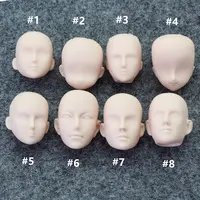 1/6 Doll Head Doll Parts Accessories No Makeup Head OB Female / Male Head Practice Makeup DIY Obitsu27 1