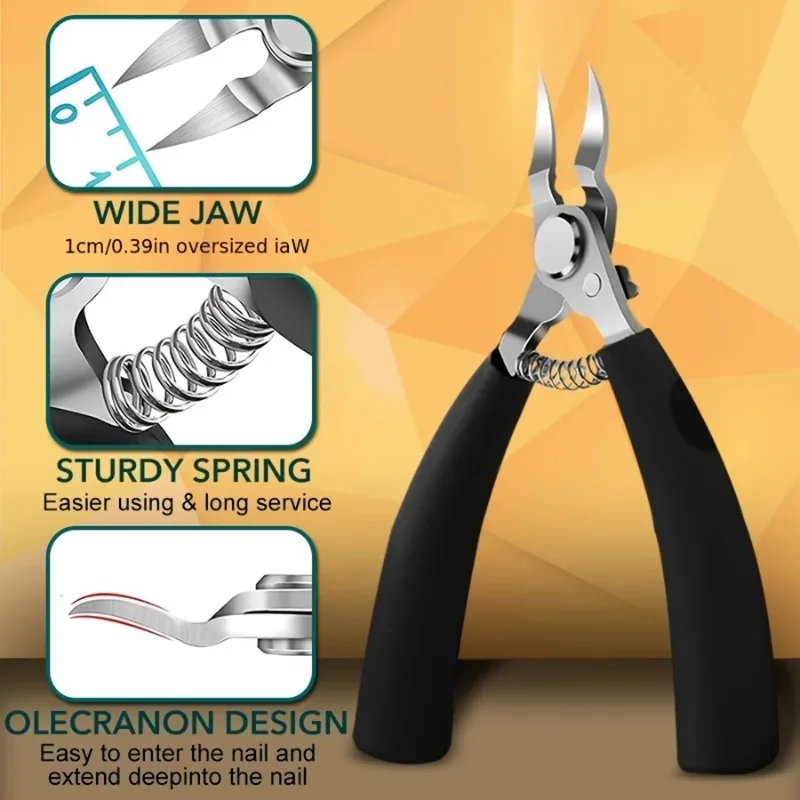 1pc Multi-Purpose Nail Care Kit with Precision Cutters & Ergonomic Grip,Compact Travel-Friendly Design for Thick Nails