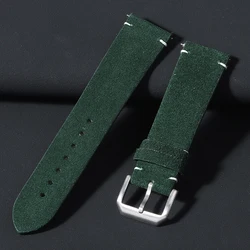 Luxurious Soft Suede Quick Release Watch Strap - 22mm (Green)