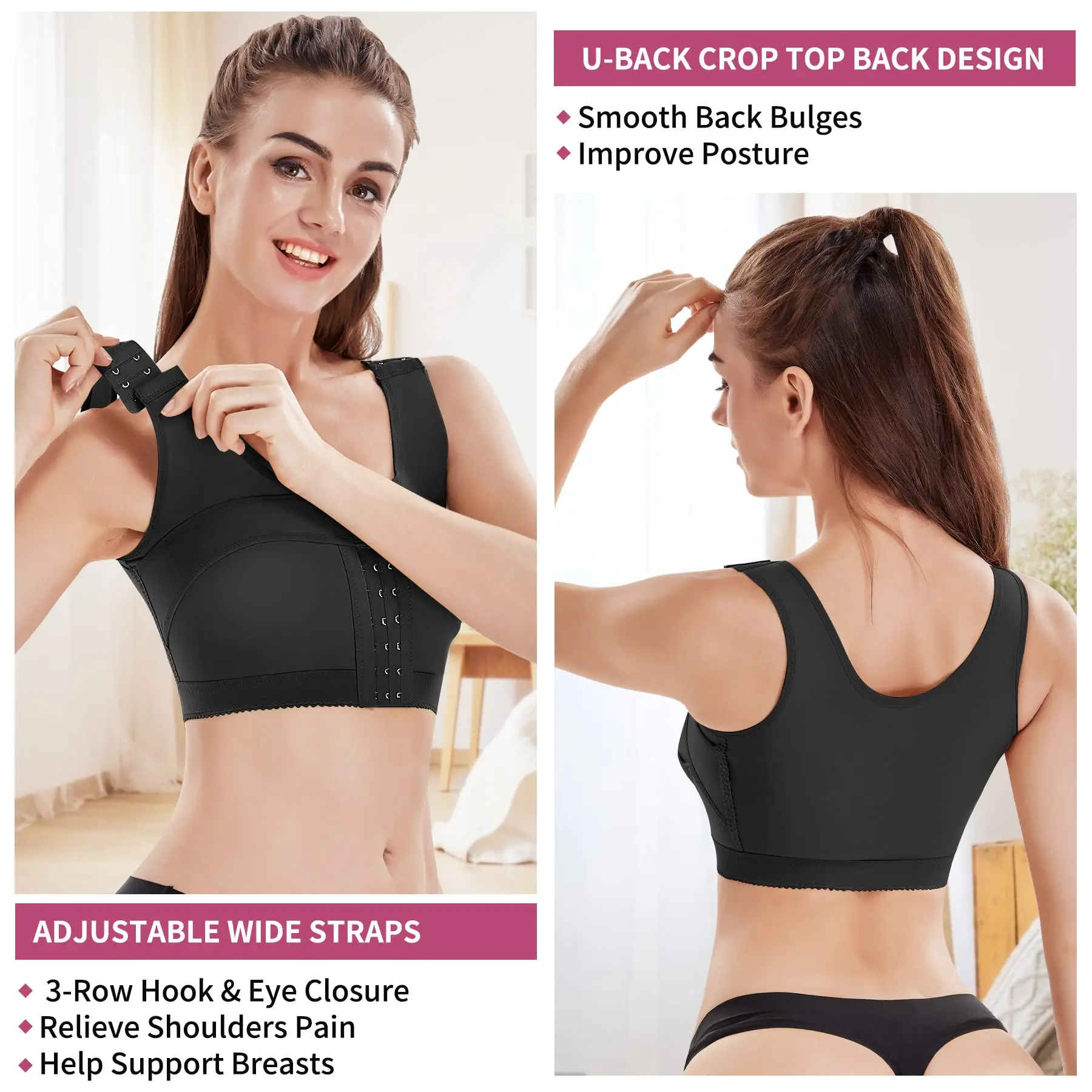 High Compression Post Surgery Faja Seamless Slimming Shapewear Top For  Women Chest Orthoses Breast Gather Underwear Bra Corset