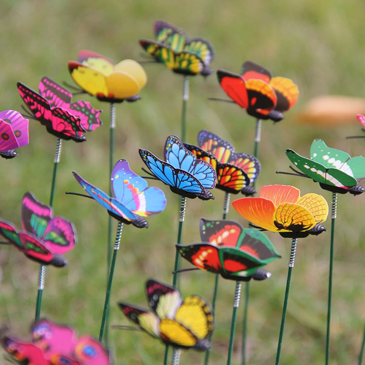 Butterfly Stakes butterfly stakes 10pcs Butterflies Garden Yard Planter Colorful Whimsical Butterfly Stakes Decoracion Outdoor Decor Flower Pots Decoration