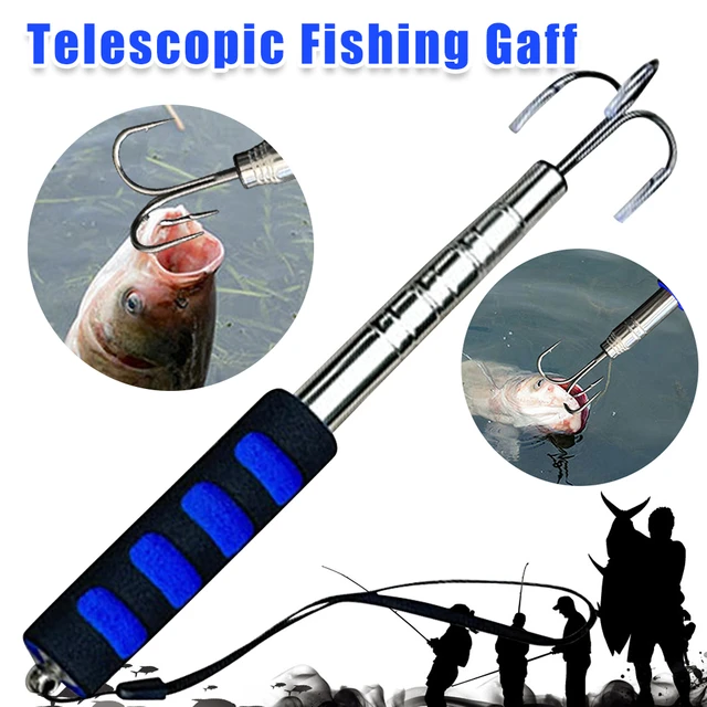 Telescopic Fishing Gaff Retractable Hand Fish Gaff Aluminium Alloy