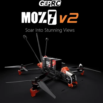 GEPRC MOZ7 V2 Analogico/WTFPV/O4Pro Drone Quadcopter da 7 pollici a lungo raggio ELRS 915M/2.4G GemX TBSNanoRX Ricevitore con elica HQProp