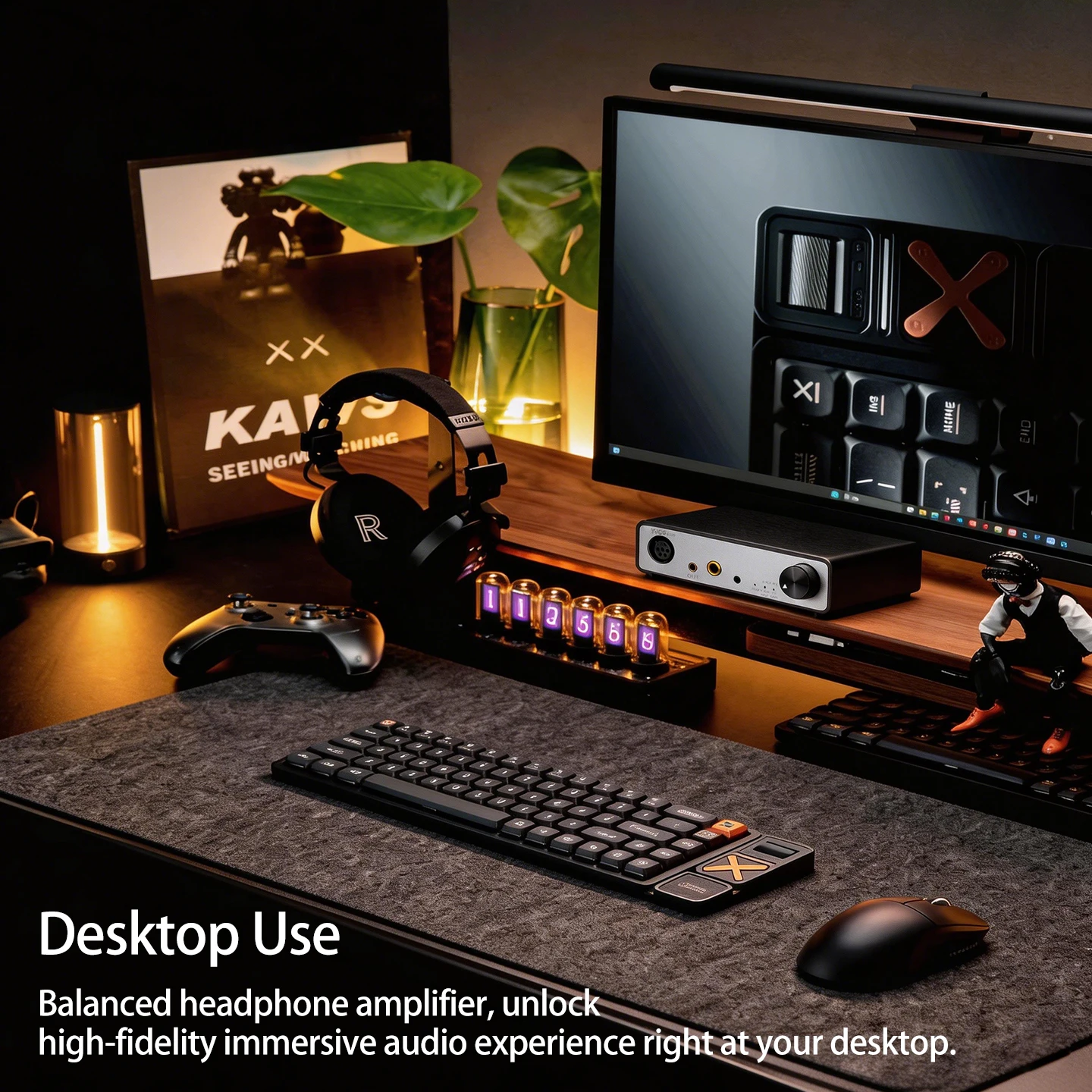 YJCO E300 스테레오 오디오 헤드폰 앰프 TPA6120A2 클래스 D HiFi 홈 전원 공급 장치 데스크탑 디지털 전원 지원 XLR/RCA 입력