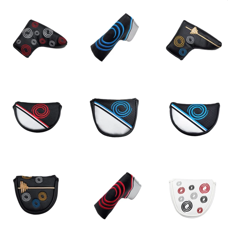 Golf Putter Head Covers Golf Club Head Covers Golf Putter Cover Golf Club Head Cover for Putter embroidery Leather Mallet small mallet high-end