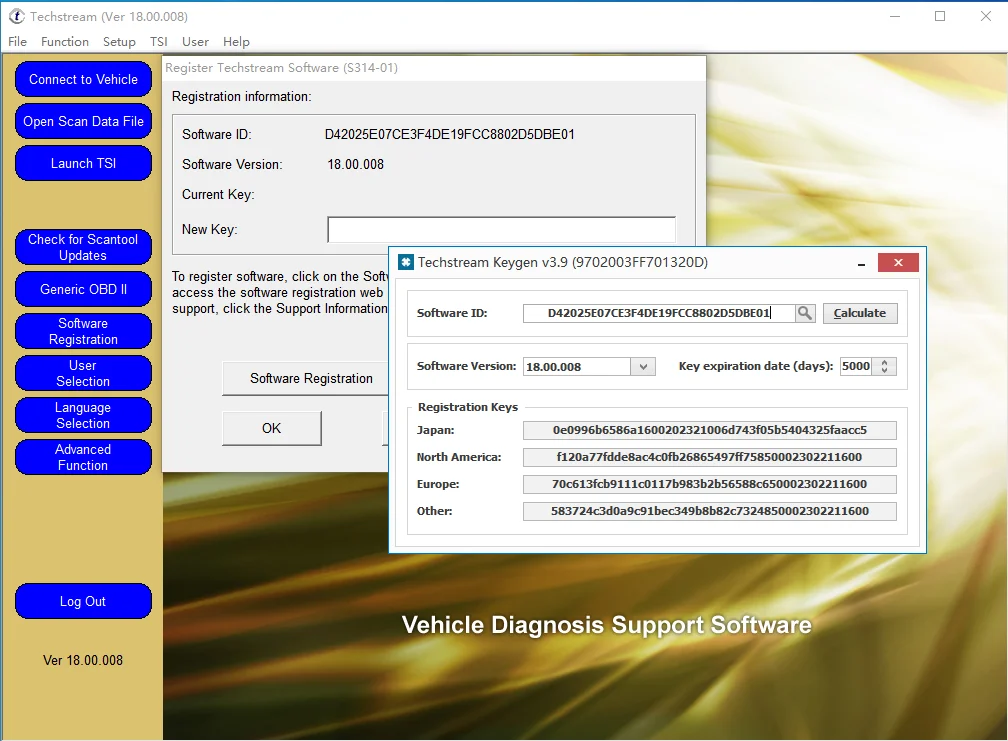 Car Repair Software FOR TOYOTA TIS Techstream 18.00.008 Link And Active Code Work With MINI VCI MINIVCI