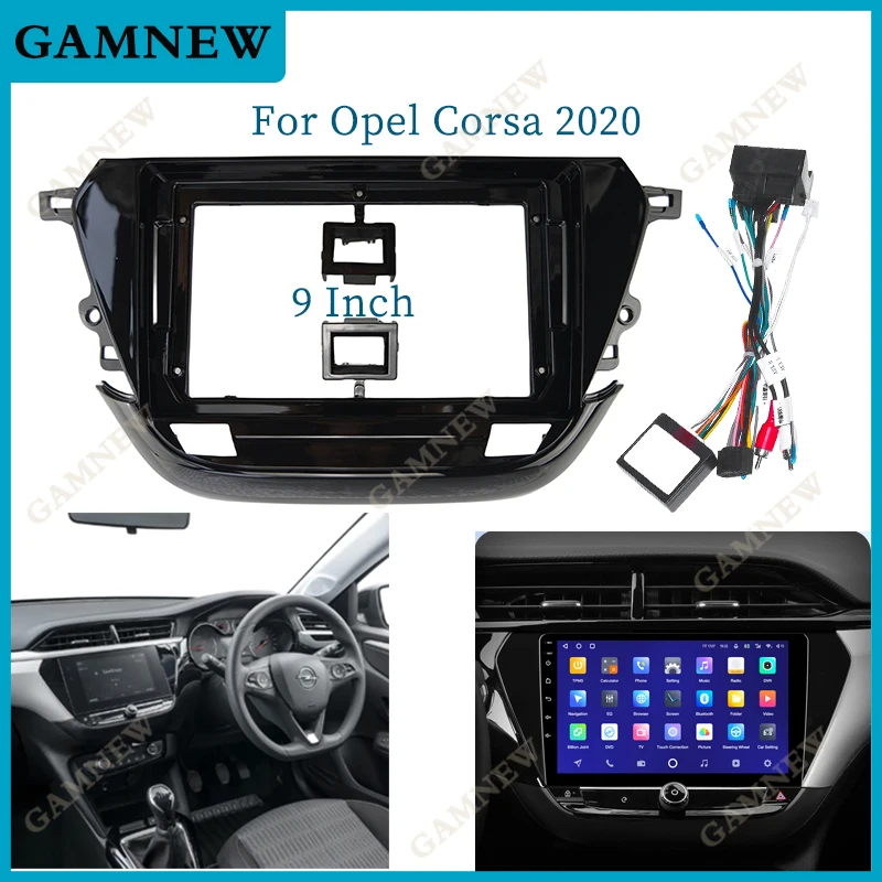 

9 Inch Car Frame Fascia Adapter Canbus Box Decoder Android Radio Dash Fitting Panel Kit For Opel Corsa 2020