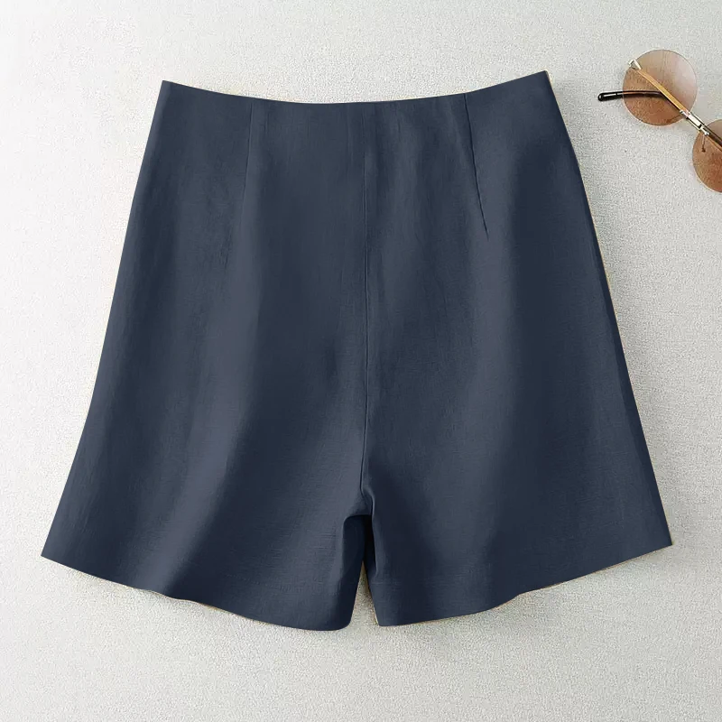 ZANZEA 2025 Summer High Waist Short Pants Leisure Everyday Wear Loose Casual Shorts Solid Wide-Leg Women's Mid-Thigh Trousers