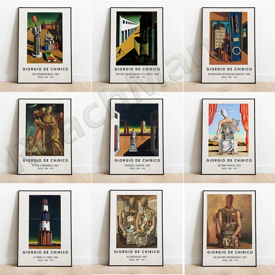 Giorgio De Chirico Poster | Canvas Painting Poster | Chirico Wall Prints -  Art Abstract - Aliexpress