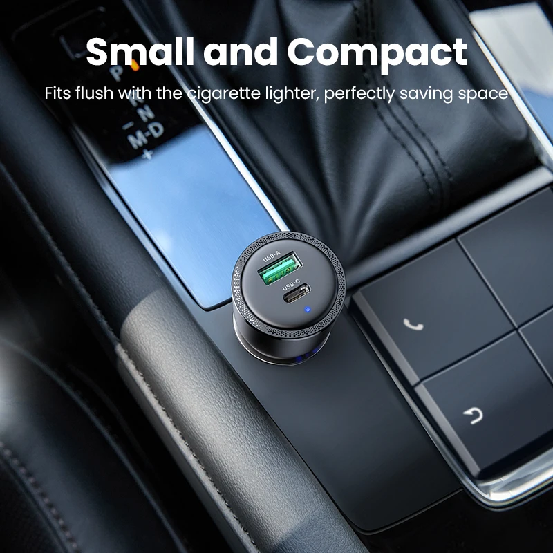 Phone Charger 63W Car Charger PD QC 3.0 PPS 45W USB Type C For iPhone 17 16 Samsung Xiaomi