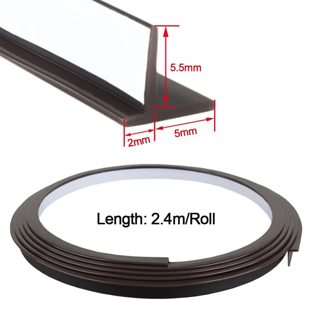 Door Seal Strip Sealing Strip Tape Sealing Tape Sealing Strip Rubber Seal Strip Rubber Door Weatherstripping Door Weatherstripping Silicone Seal Strip 2.4m Self-Adhesive Dust-proof Silicone Cabinet Door Strip Gap Filling T Shape Wardrobe Insect-proof Seal Strip Blackout
