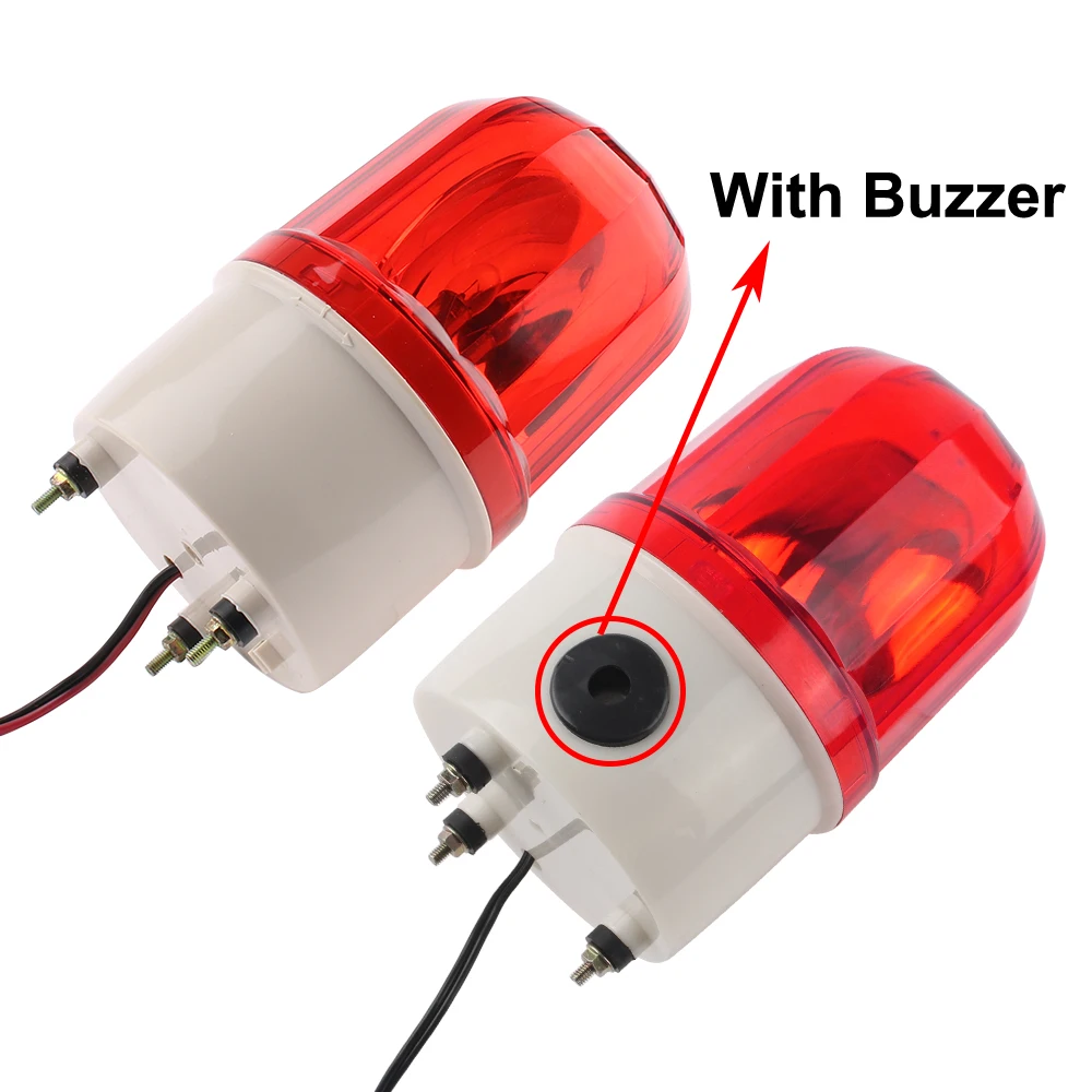 Description Picture 4 of itemRotating Beacon Warning Buzzer/NO Sound Strobe Alarm Lamp LTE-1101J DC12V24V AC220V Yellow Blue Red Green Signal Indicator Light