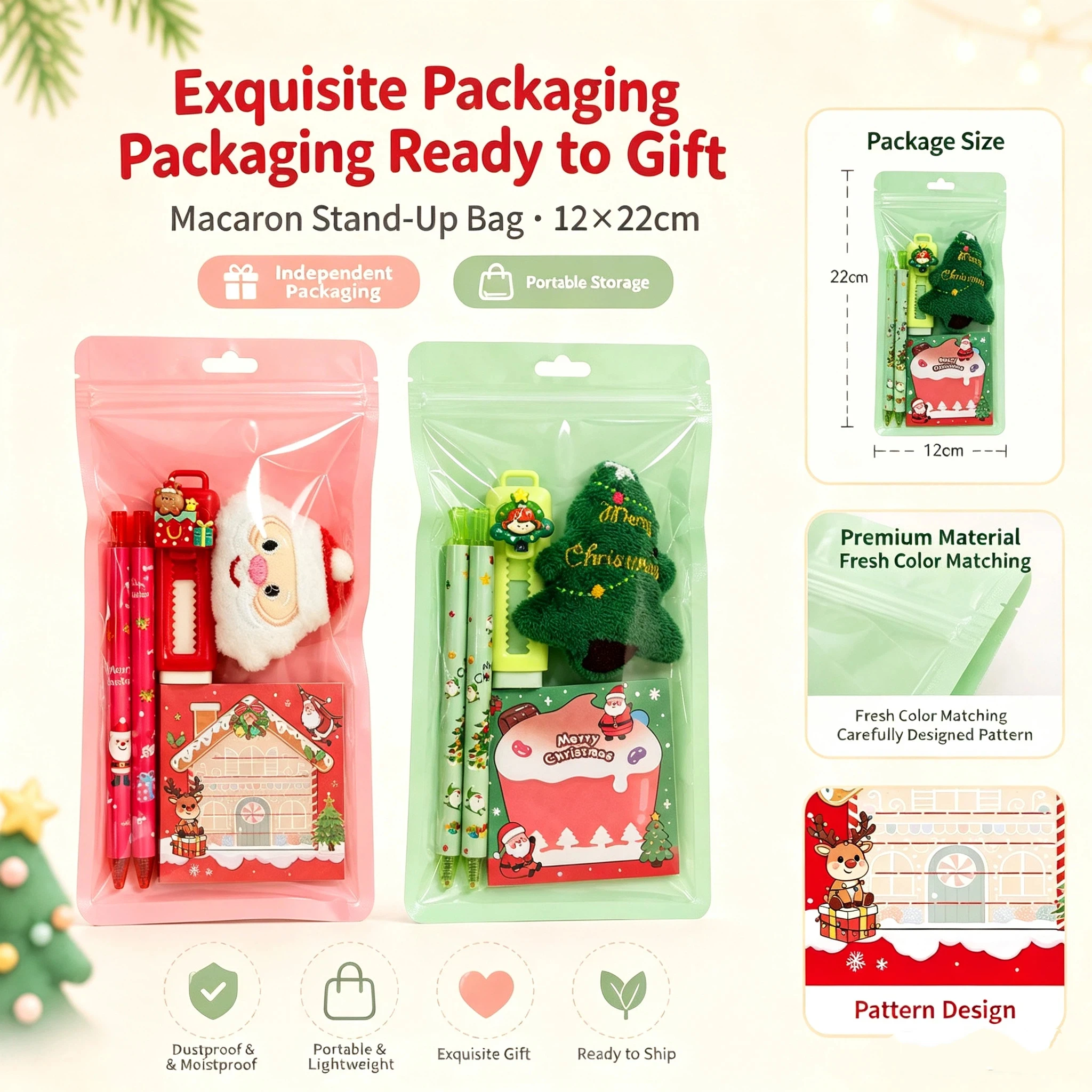 Christmas Stationery Set, Study Supplies, Christmas Gifts for Friends, Classmates, and Children, Birthday Gifts for Classmates