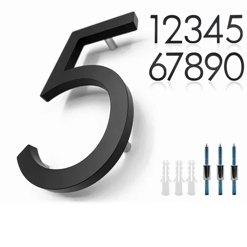12.7 Cm Exterior House Numbers Metal Alloy Modern Number Signs Apartment Addres Numero Para Porta De Apartamento Sign