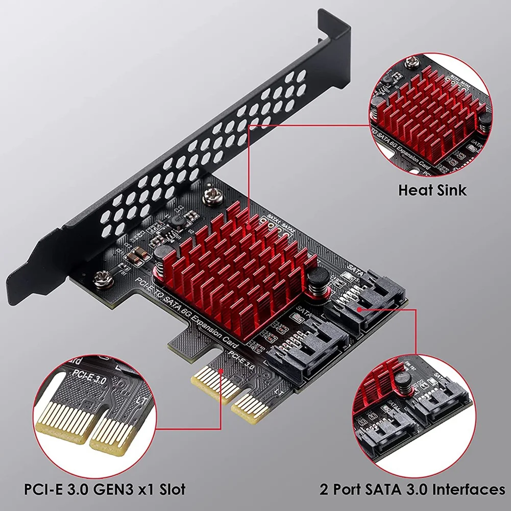 PCIe to 2 ��Ʈ SATA 3 III 3.0, 6 Gbps SSD �����, PCI-E PCI X1 ��Ʈ�ѷ� ���� Ȯ�� ī��, X4 X6 ����