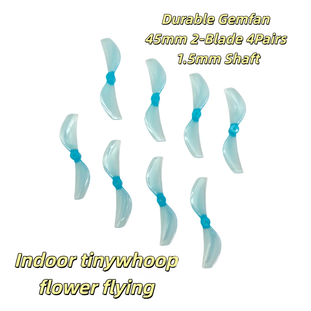 High Thrust Gemfan 45mm 2/3-Blade PC Propellers for Micro Drones - 4 Pairs