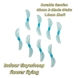 High Thrust Gemfan 45mm 2/3 - Blade PC Propellers for Micro Drones - 4 Pairs (45mm - 2 - b - 1.5mm - blue)