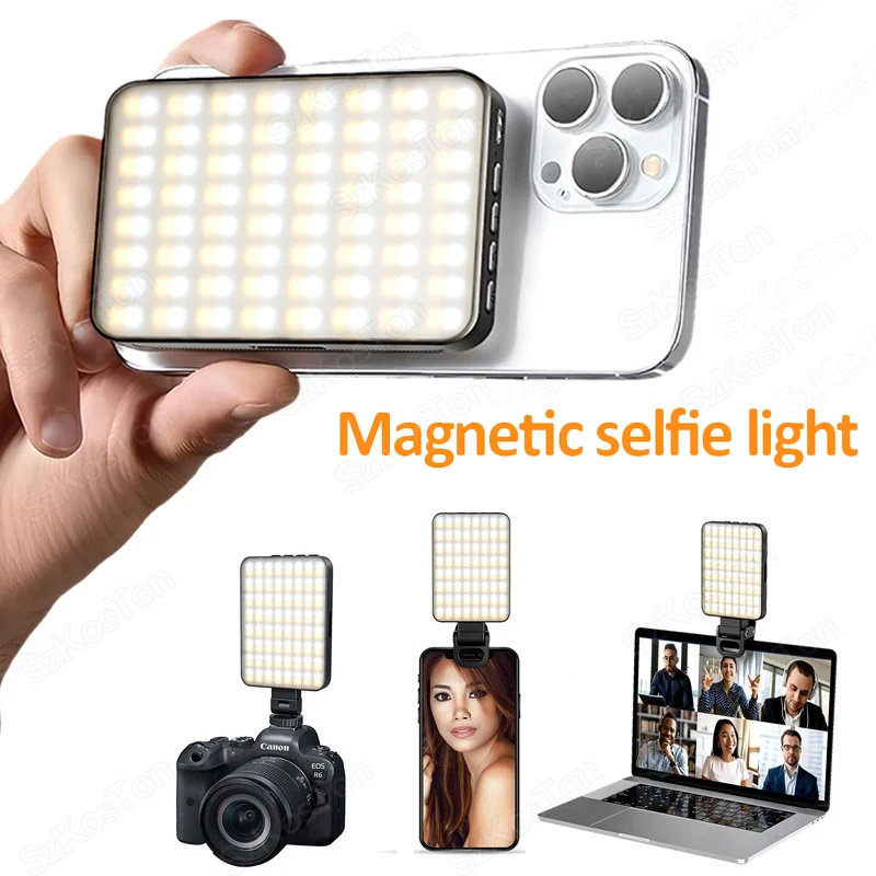 Selfie Light Magnetic Mini LED Ring Light for iPhone 16 15 Pro/15 Pro Max/14 Pro/14 Pro Max/13 Pro/Pro Max
