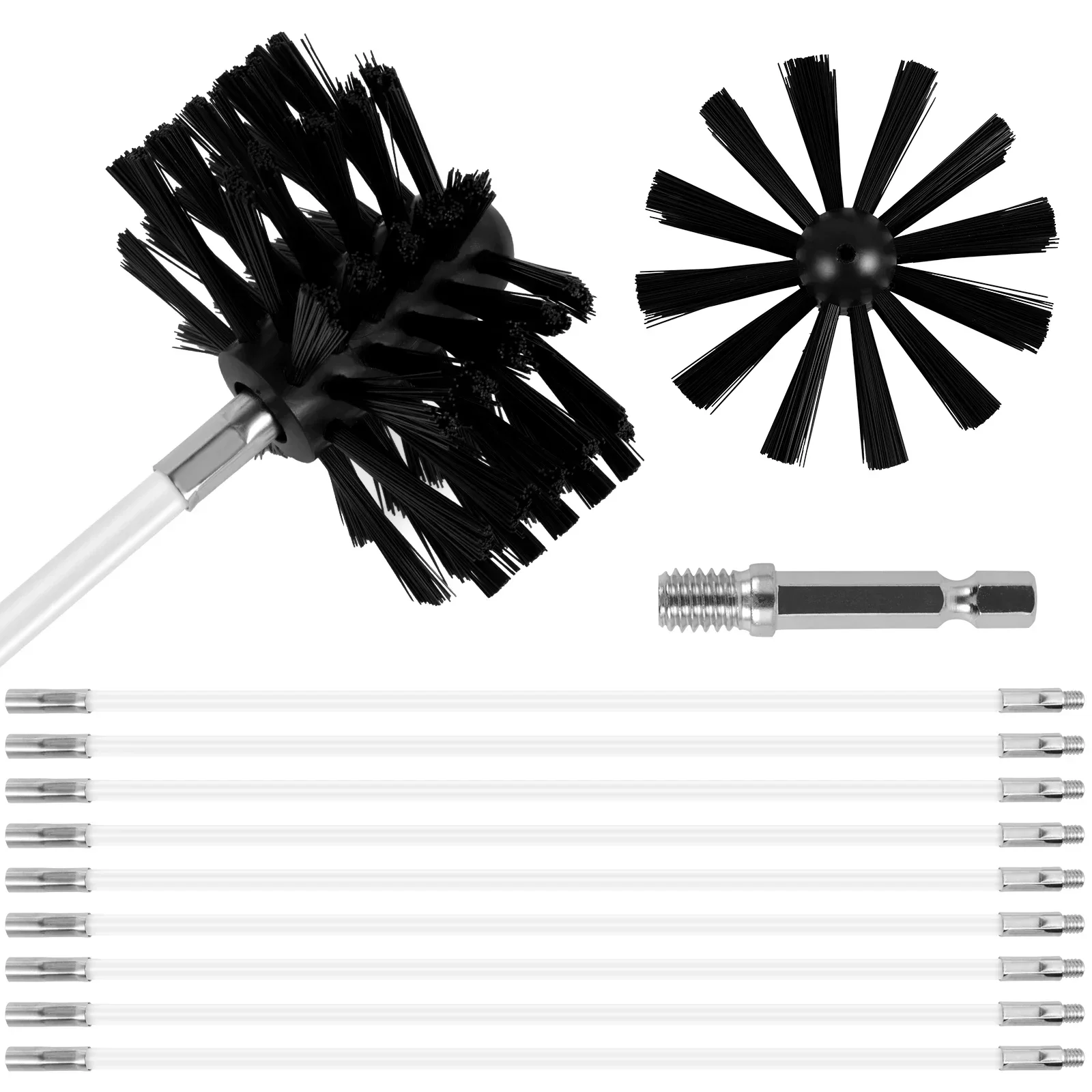 FirewoodStoveCleaningBrush100150mmExtendableFlexibleDryerVent