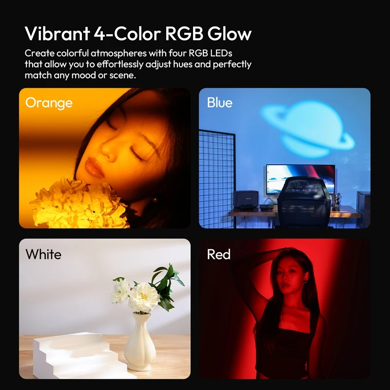 Ulanzi LM01 Photography Flashligh 10W RGB 20 Unique Gobos for Portrait Livestream Vlog Shots Video Recording Product Photography - Ảnh 5