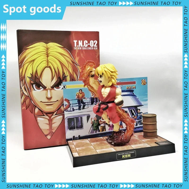 

Street Fighter Anime Figure Ken Masters Action Figures Shouryuukenn Ken Statue With Light Collectible Model Toy Birthday Gifts