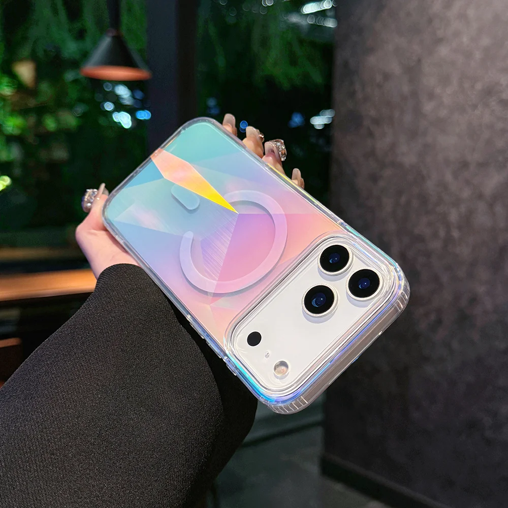 Colorful Diamond Magnetic Phone Case - Waterproof Anti-Fall Protective Cover