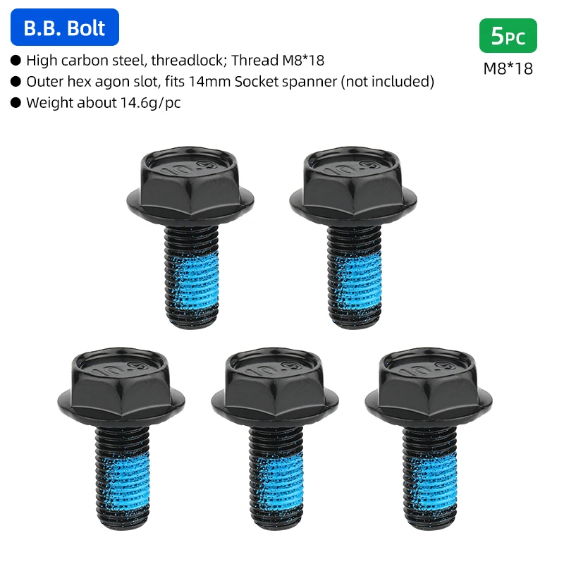 High-Performance Bicycle Crank Seal Bolts with Thread Lock & O-Ring