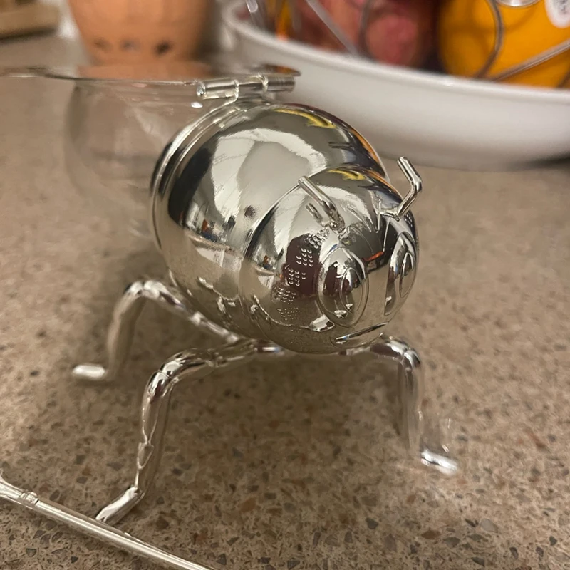 Bee Honey Pot Honey Storage Jar Decorative Ornament Bee Jar Transparent Seasoning Kitchen Spice With Spoon spice container glass honey jars