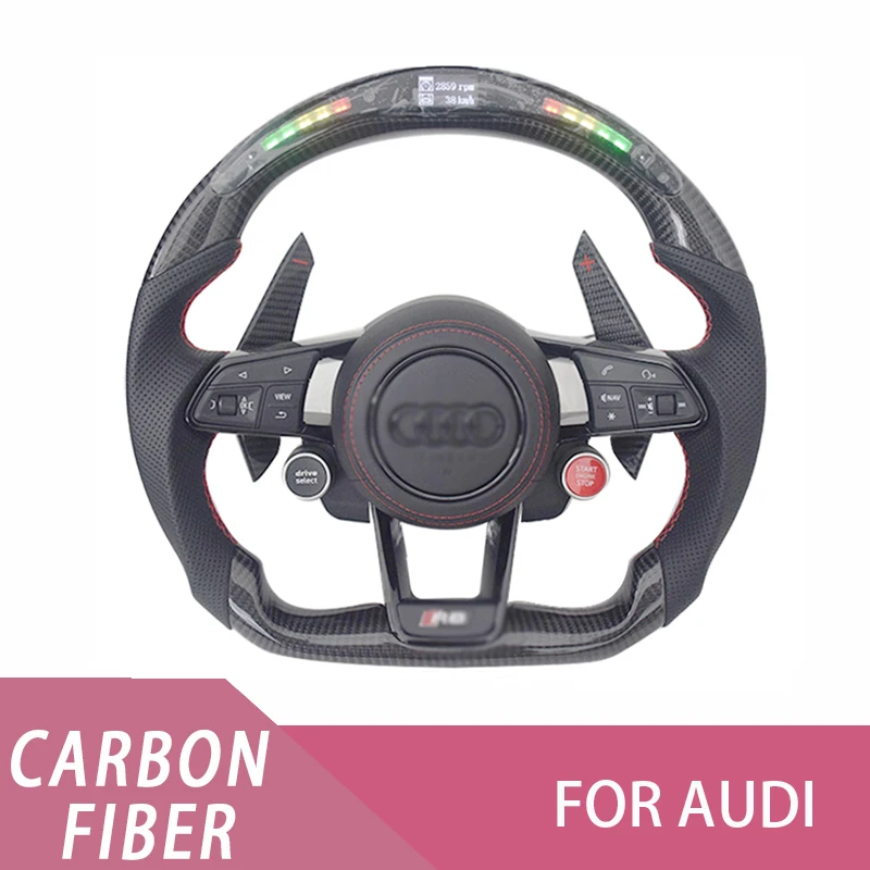 Hot Selling Factory Price Carbon Fiber Car Steering Wheel for Audi Q3 Q4 Q5 Q7 Q8 A1 A3 A4 A5 A6 S3 S4 RS3 RS4 TT