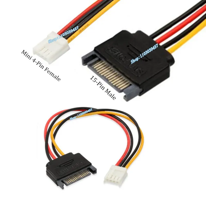 

Кабель питания с гибким приводом 15pin SATA папа к 4pin шнур 15pin к 4pin кабель питания SATA папа к Мини 4pin адаптер питания