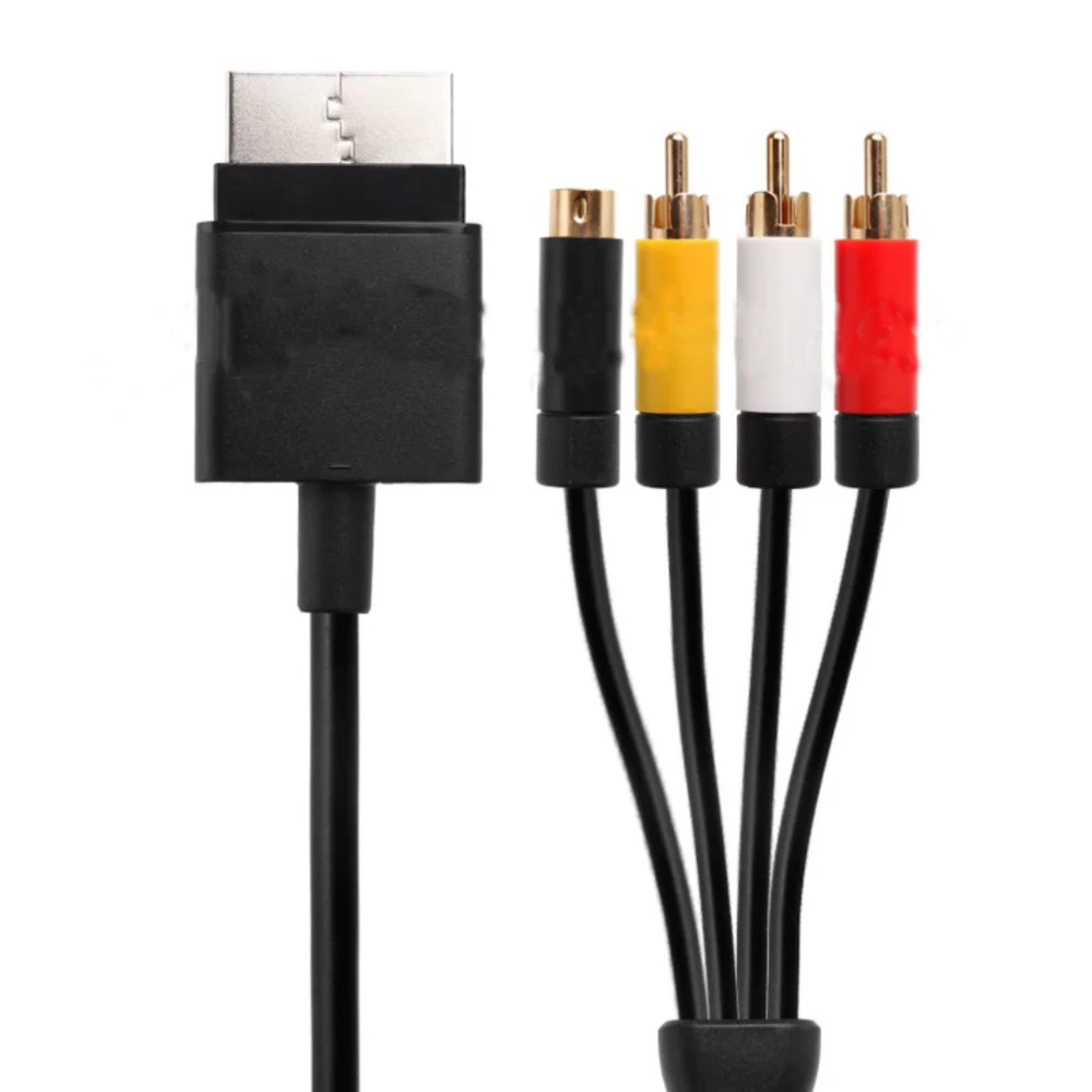 10Pcs 1.8M Cavo S-Video Cavo Audio Video Av Per Xbox 360 Accessori Per Giochi Slim Nero