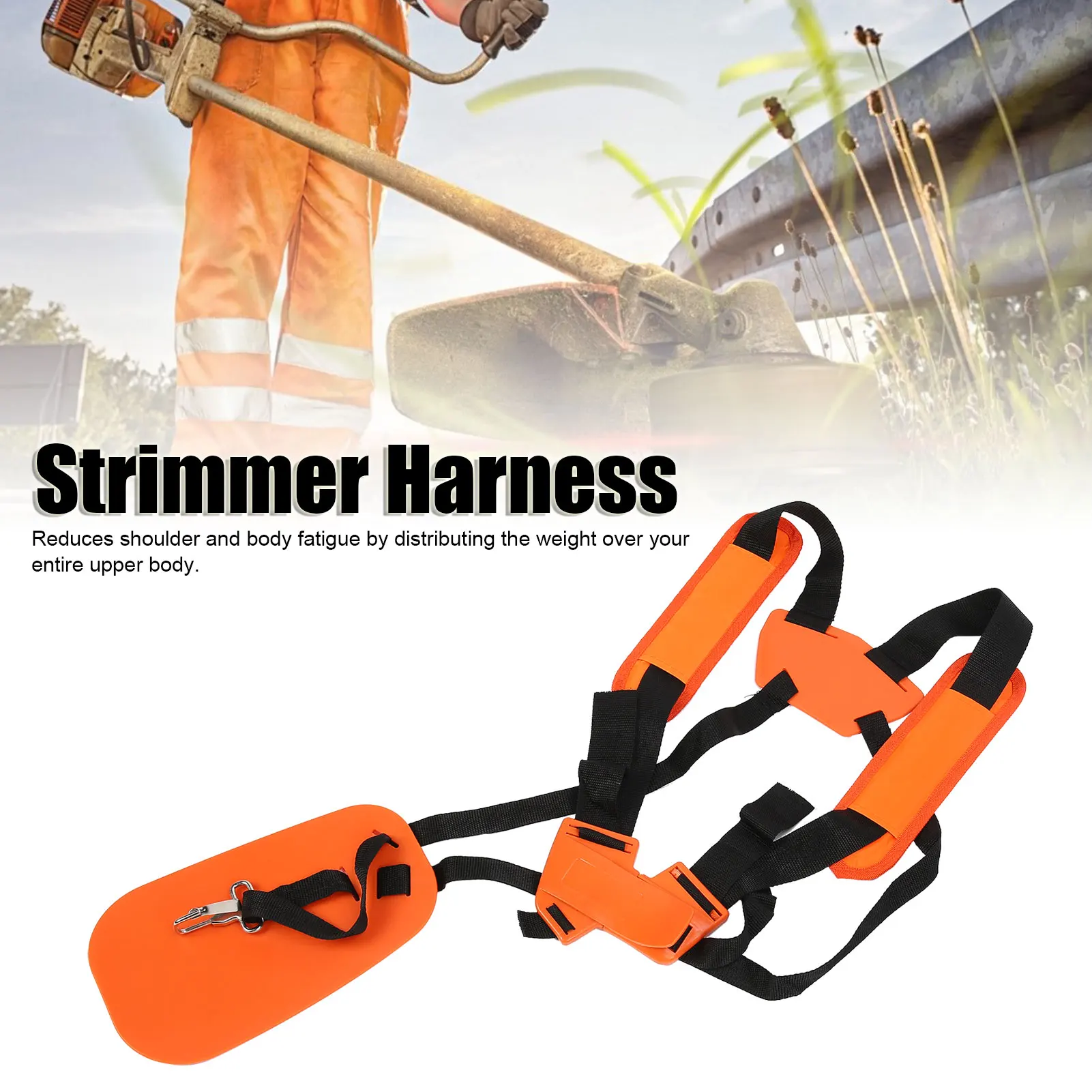 Lawn Mower Nylon Belt Trimmer Strap Trimmer Shoulder Strap Lawn Mower Harness Strap Double Shoulder Nylon Belt for Brush Cutter 2