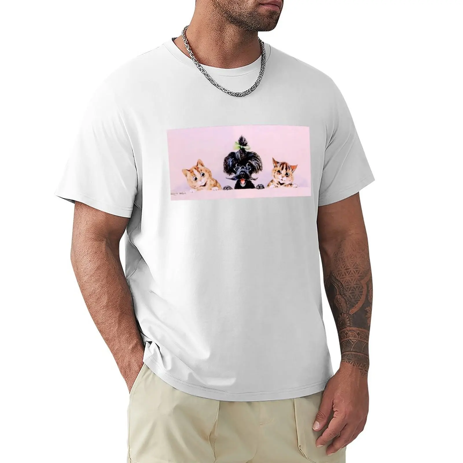 

Two's Company, Three's a Crowd! by Louis Wain T-Shirt Aesthetic clothing mens graphic t-shirts big and tall
