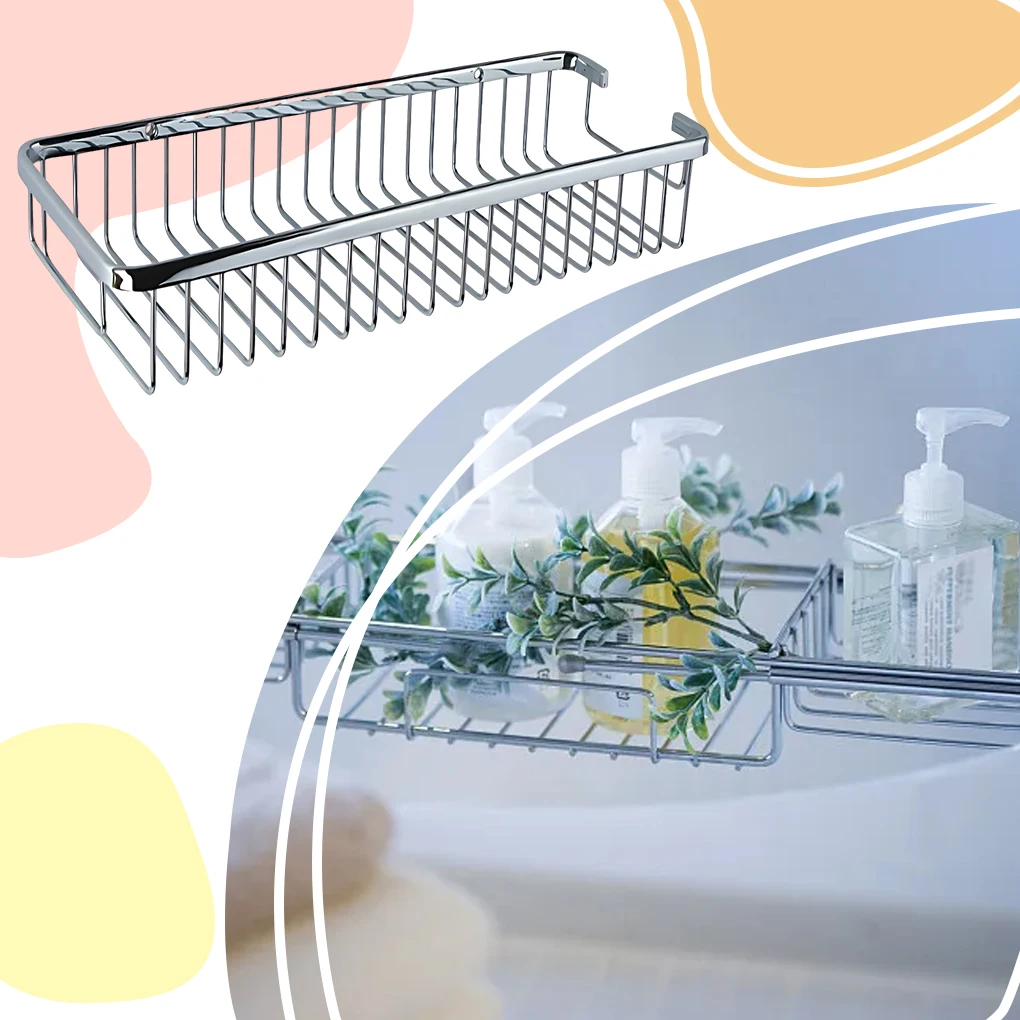 Stainless Steel Bathroom Basket Easy To Install And Space-saving Multi-functional Sturdy And Durable