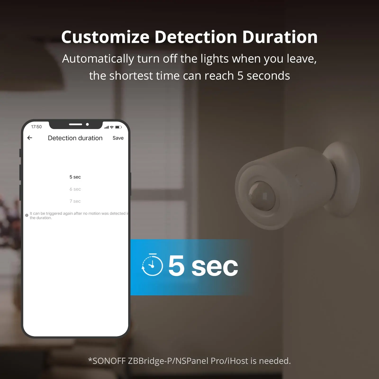 SONOFF SNZB-03P 1-10PCS Zigbee Motion Sensor Environment Light Detection Alert Notification eWeLink Smart Scene via Alexa Google