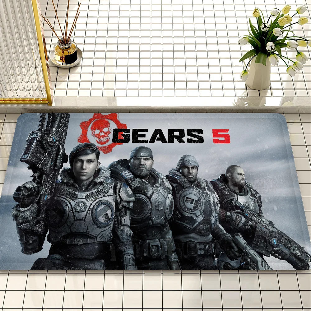 G-Gears Of-War 룸 매트, 레트로 다중 선택, 거실 주방 러그, 미끄럼 방지 웰컴 러그