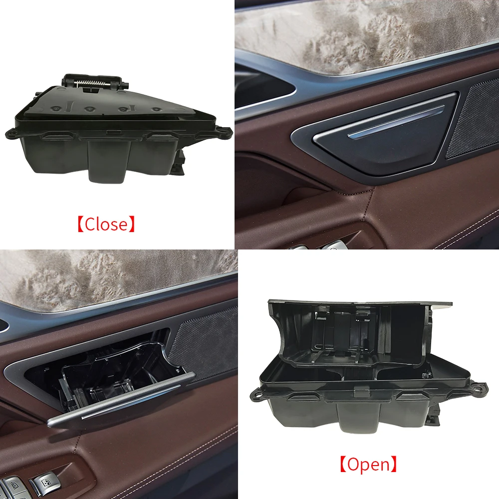BMW 7 Series Rear Door Armrest Ashtray Storage Box - Replacement Part 51427322869 Fit F01 F02 730 740 750 760 (Brown)