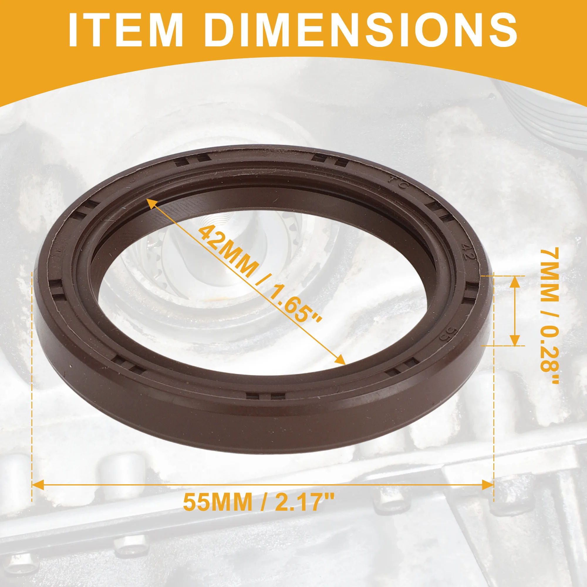 Crankshaft Oil Seal 1 Pc for Chevrolet Cruze 2011-4 Cyl 1.4L No.25193519