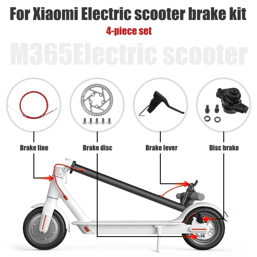 Kit de plaquettes de frein pour Xiaomi M365 / 1s / Pro 2 / Mi Scooter  électrique Semi-métallique 2 Pcs Pièces de rechange