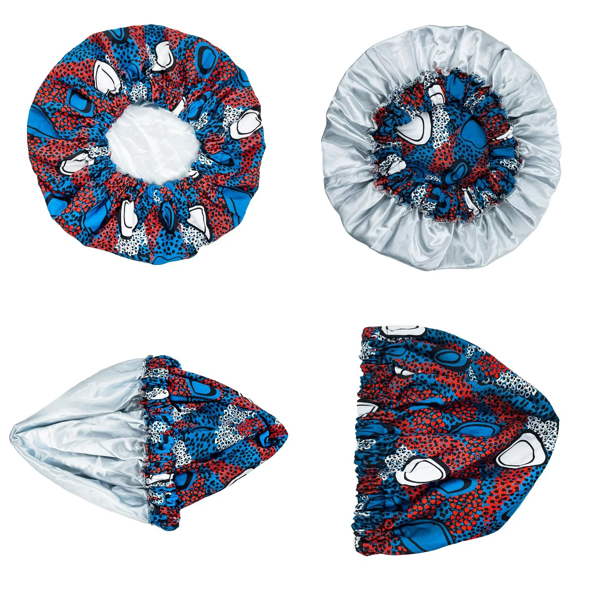 New Extra Large Satin Lined Bonnet Women Big Size Beauty Print Satin Silk Bonnet Sleep Night Cap Head Cover Bonnet Hat Wholesale