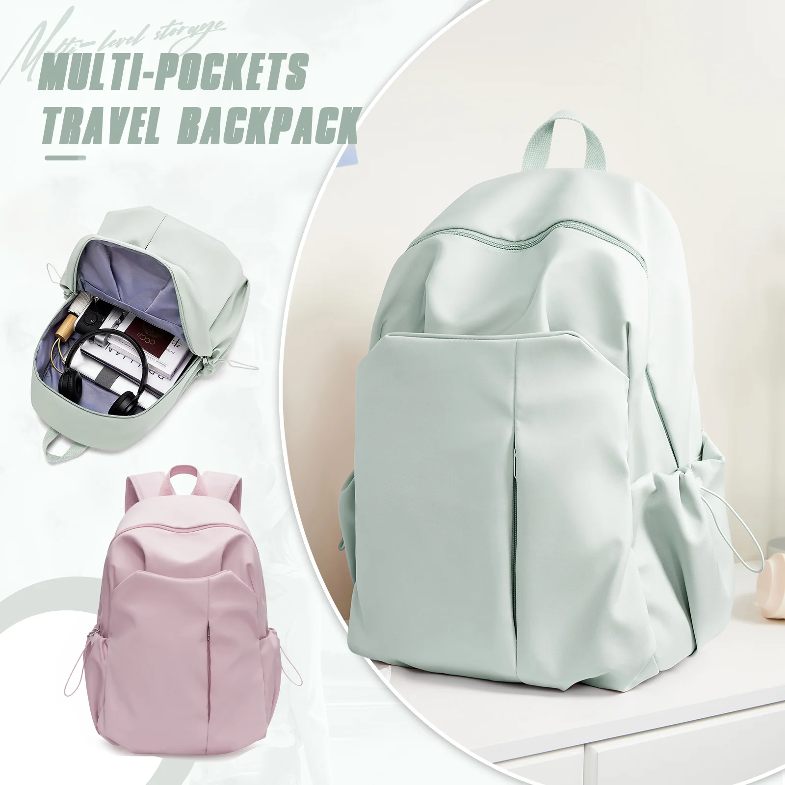 2024 Fashion School Backpack Casual Women's Backpack Designer HandBag Teenagers Girls Daily Bag ...