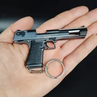 Csnoobs Mini 1:3 Desert Eagle Pistol Alloy Gun Model Keychain Gold-plated Bag Pendant Detachable Toy Gun For Adult Kids Gift 1