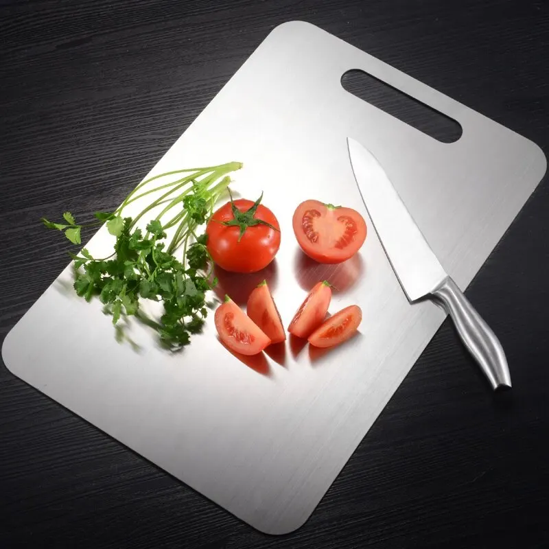 1PC Stainless Steel Large Cutting Board for Food, Meat, Cheese, Fruit, and  Vegetables - Metal Kitchen Chopping Board
