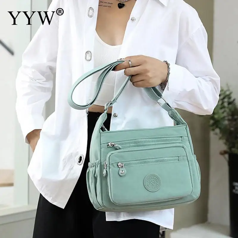 Floral Printing Casual Designer Women Shoulder Bag Nylon Female Handbag Large Capacity Waterproof Girls Messenger Crossbody Bags