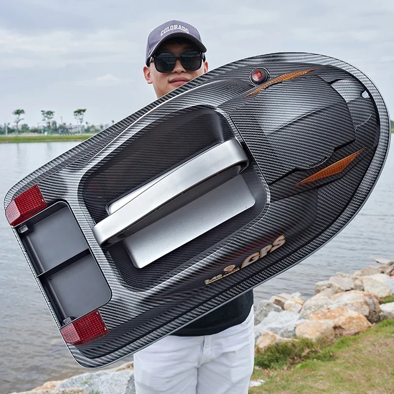 HJ817 500M Smart Remote Control RC Boat Bait Positioning Point with GPS Fixed Speed Cruising Auto Hopper rc fishing bait boat 3