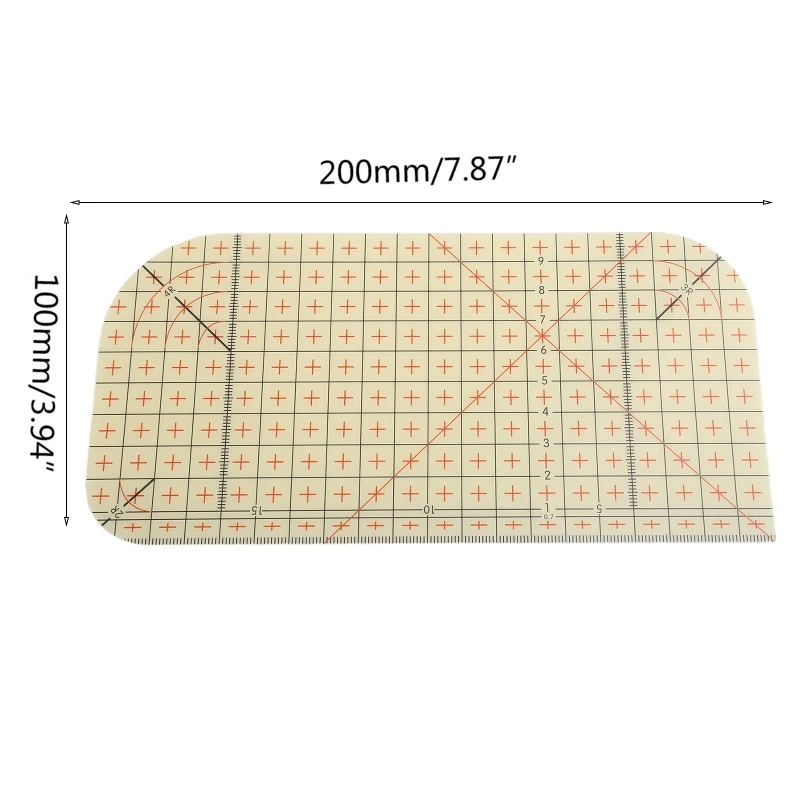 Fabric Ironing Ruler Quilting Ruler Resin Yellow Mark Non Slip for DIY Patchwork images - 6