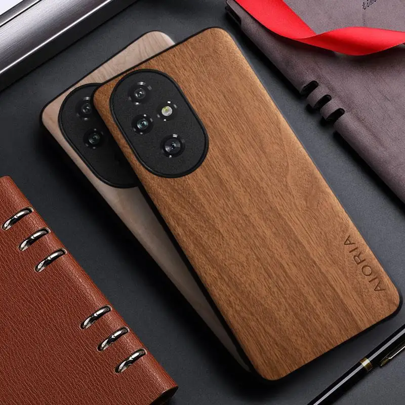 Bamboo Wood Pattern Leather Back Case